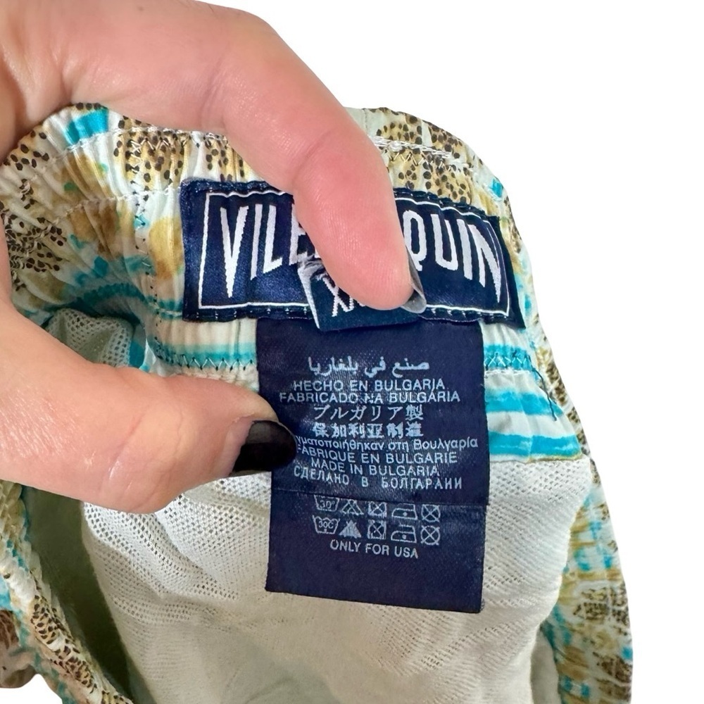 Vilebrequin Moorea Floral Stripe Print Swim Trunks Shorts - Picture 9 of 12